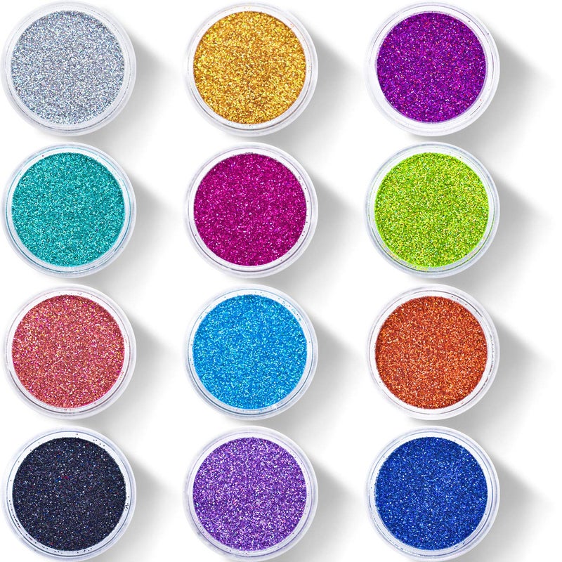 Wenida Glitter Wenida 12 Colors Holographic Cosmetic Laser Festival Powder Sequins Craft Glitter for Arts Face Hair Body Nail - Image 4
